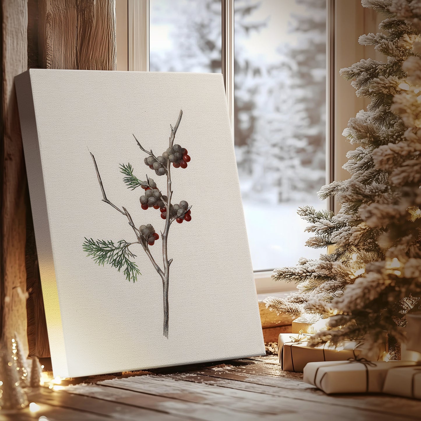 Snowwhite Dusk Square - Canvas Art Print