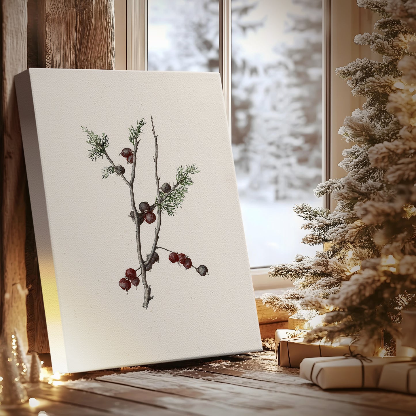 Pearled Night Serenade - Canvas Art Print