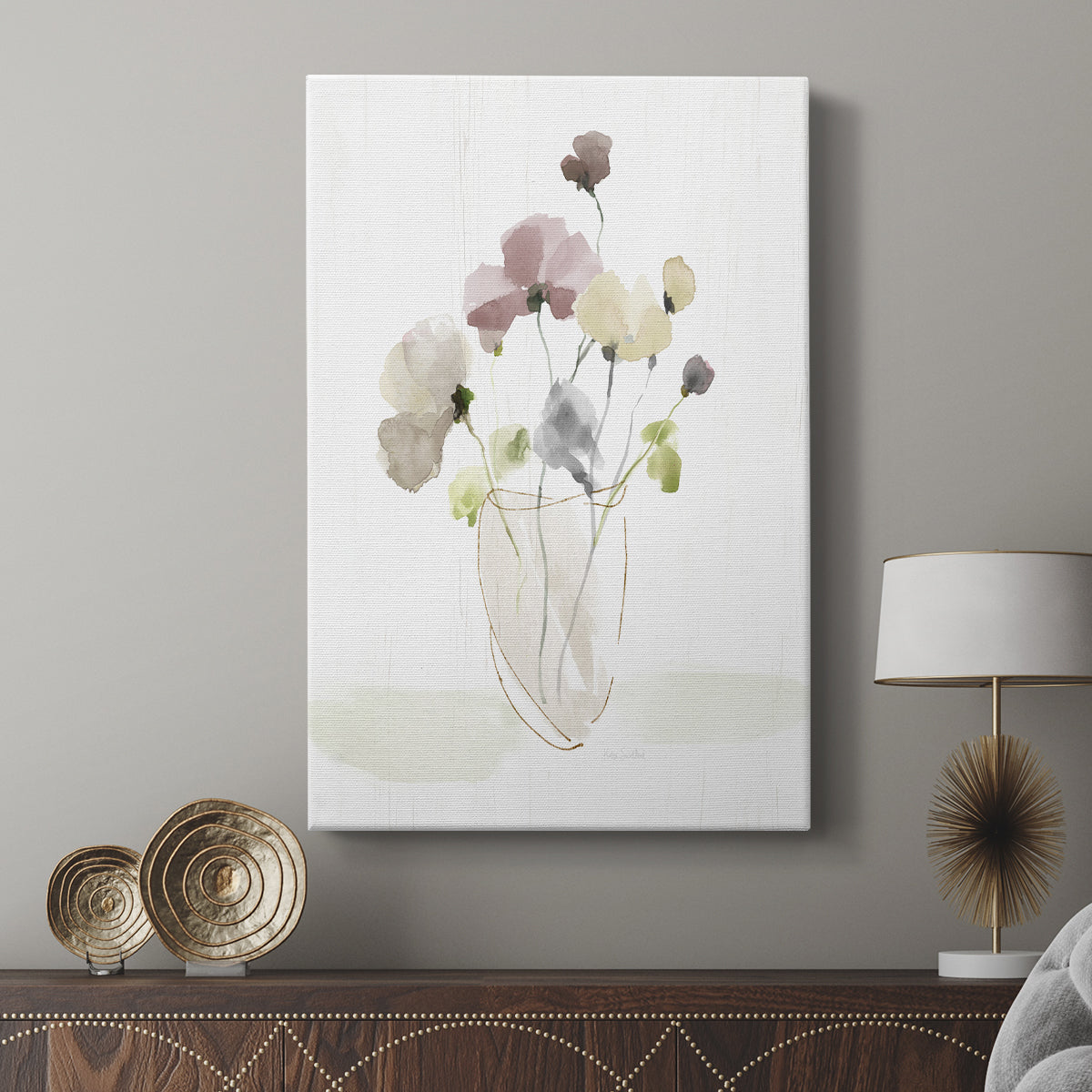 Choose Happy Bouquet I - Canvas Art Print