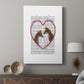 Foxes in Pink Heart - Canvas Art Print
