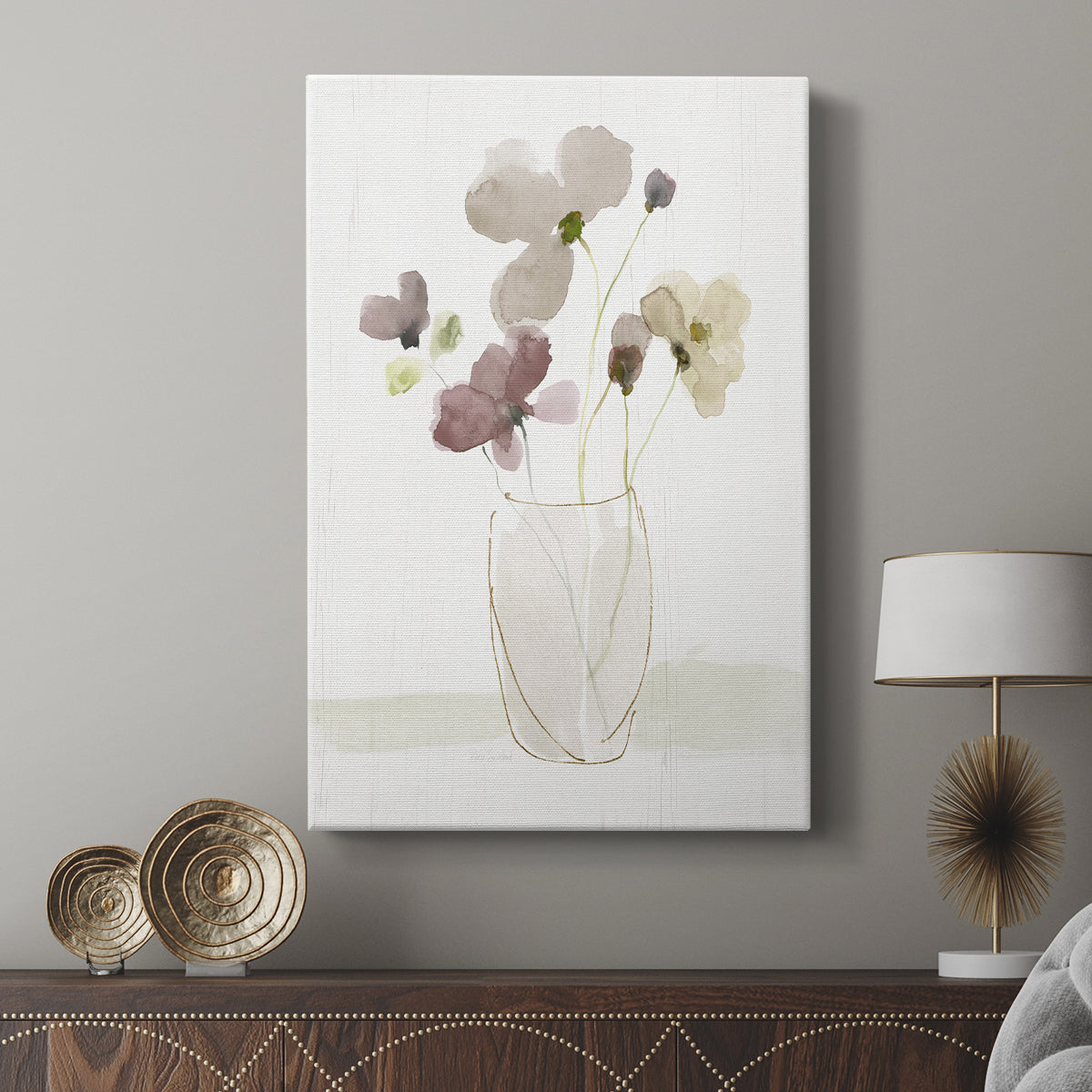 Choose Happy Bouquet II - Canvas Art Print
