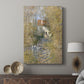 Canvas art print featuring a countryside view with animals and muted tones displayed in a modern interior space.