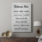 Simple Bathroom Rules - Canvas Art Print