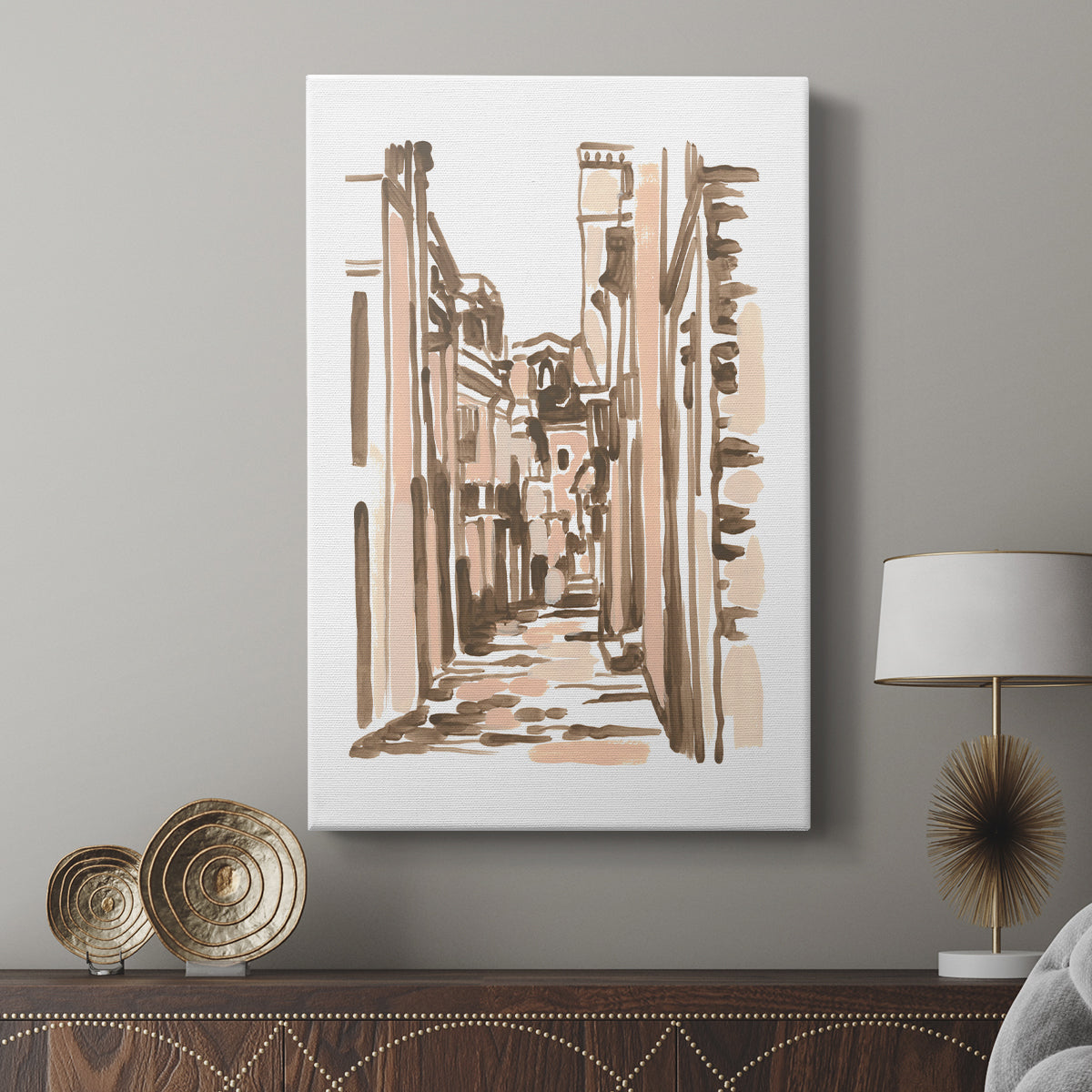 Blush Architecture Study VI - Canvas Art Print