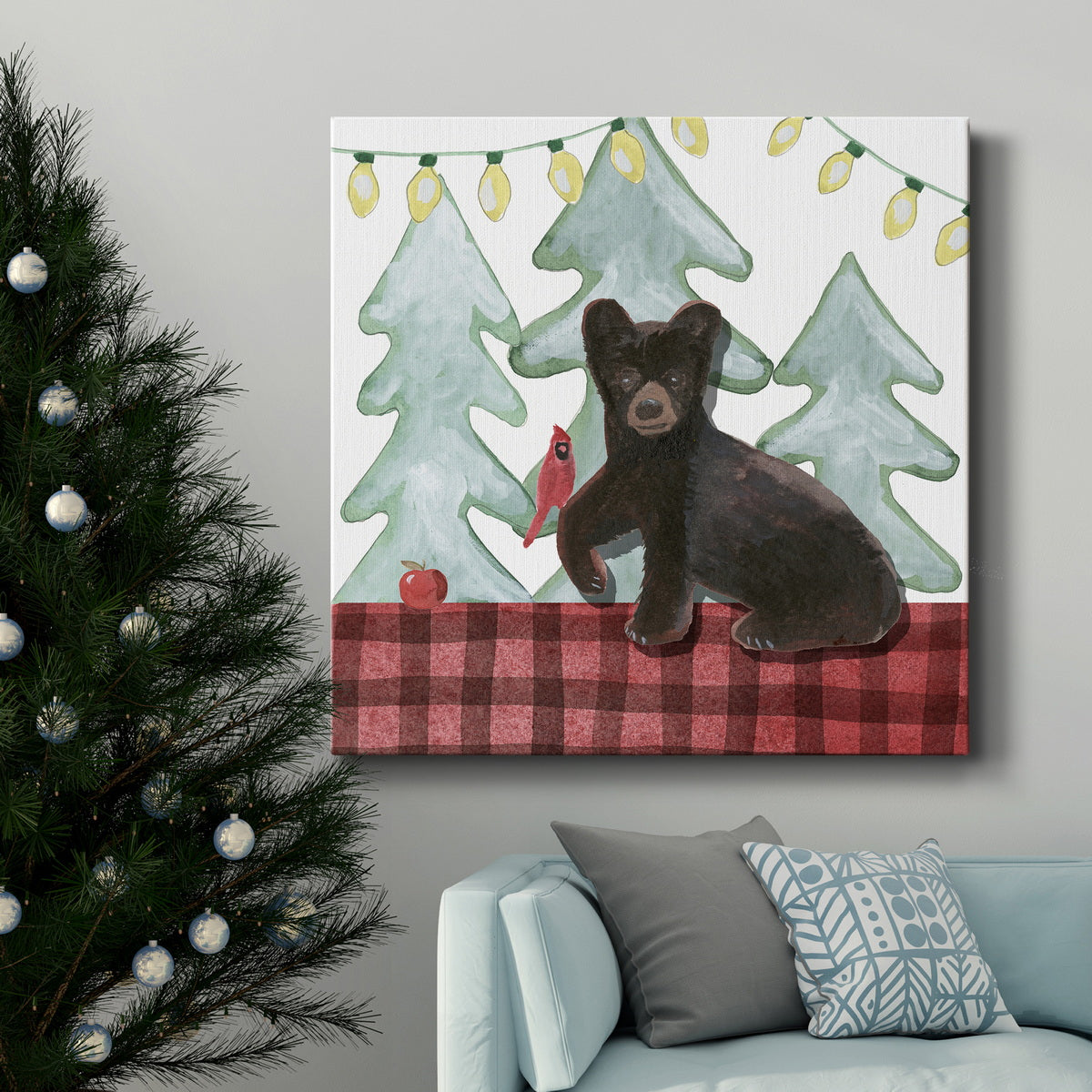 A Very Beary Christmas II-Premium Gallery Wrapped Canvas - Ready to Hang