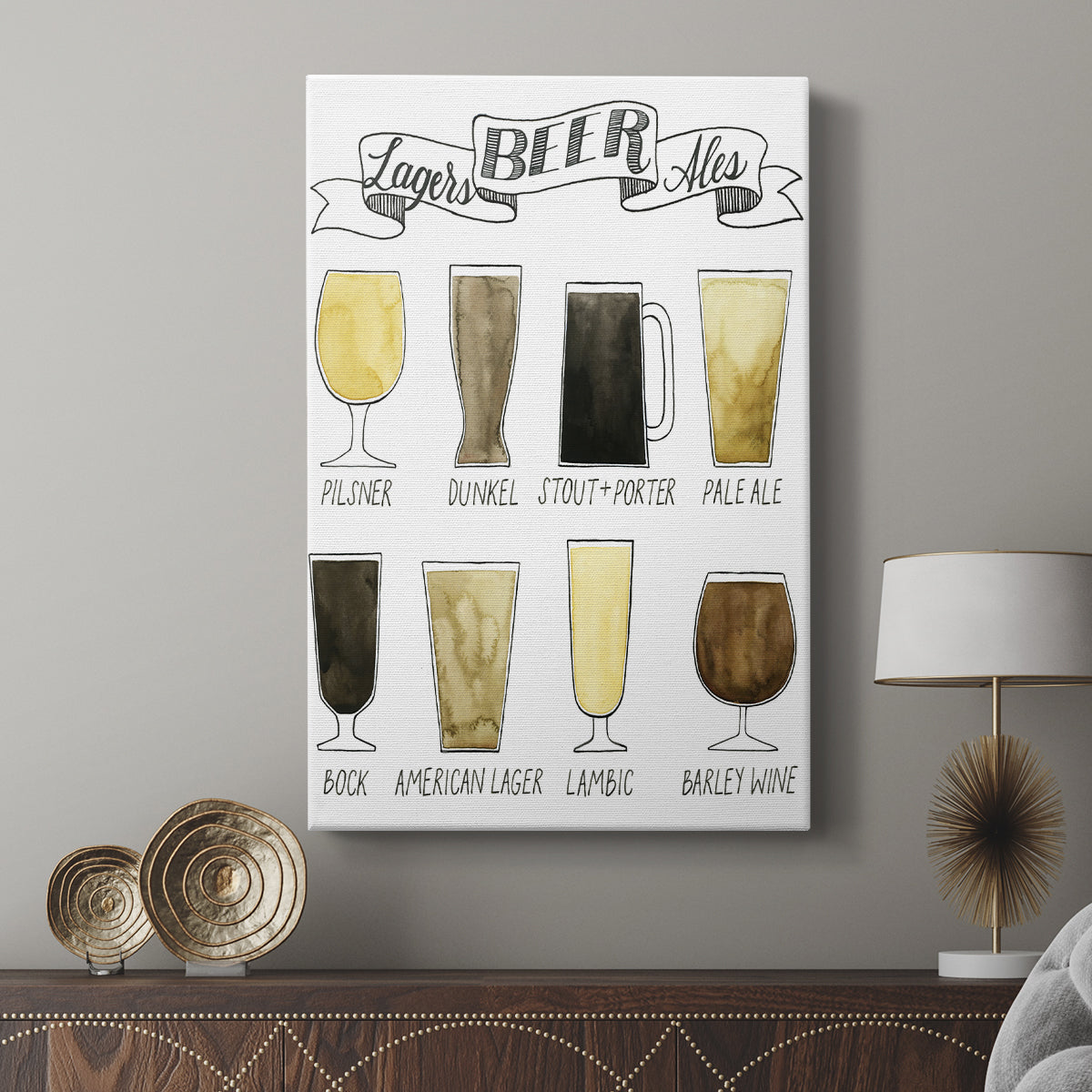 Beer Info Graphic - Canvas Art Print