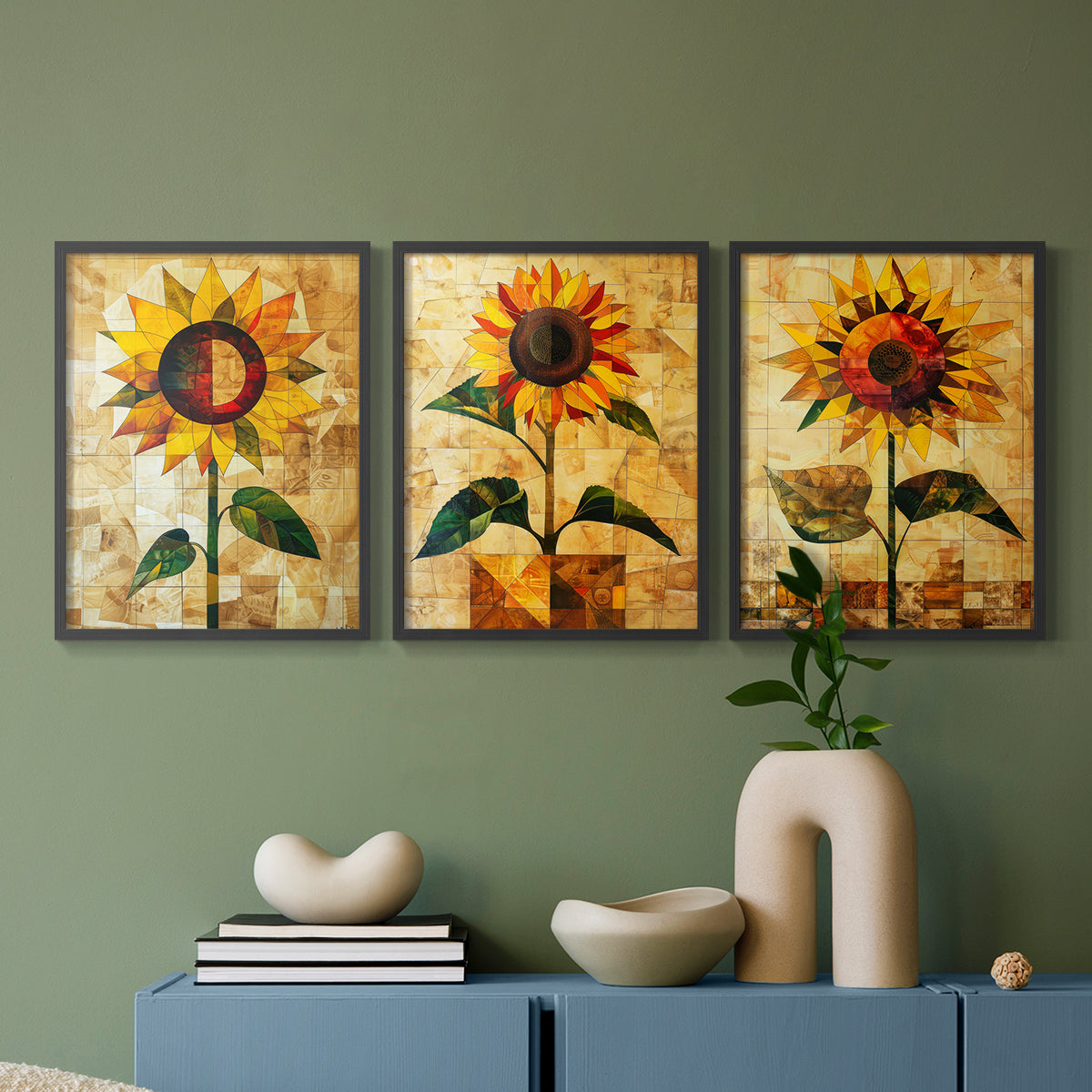 Floral Study Series CLVIII - Restickable Framed Art Set