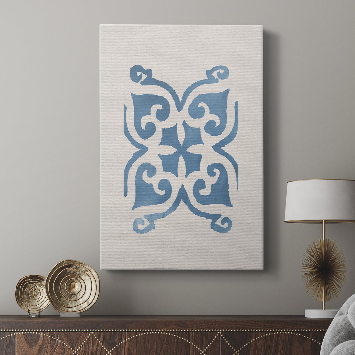 Monochrome Terra Mesa Tile II - Canvas Art Print