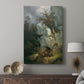 Canvas art print featuring a dramatic outdoor scene with strong contrast and texture displayed in a modern interior space.