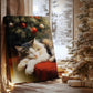 Candlelit Mistletoe Promise - Canvas Art Print