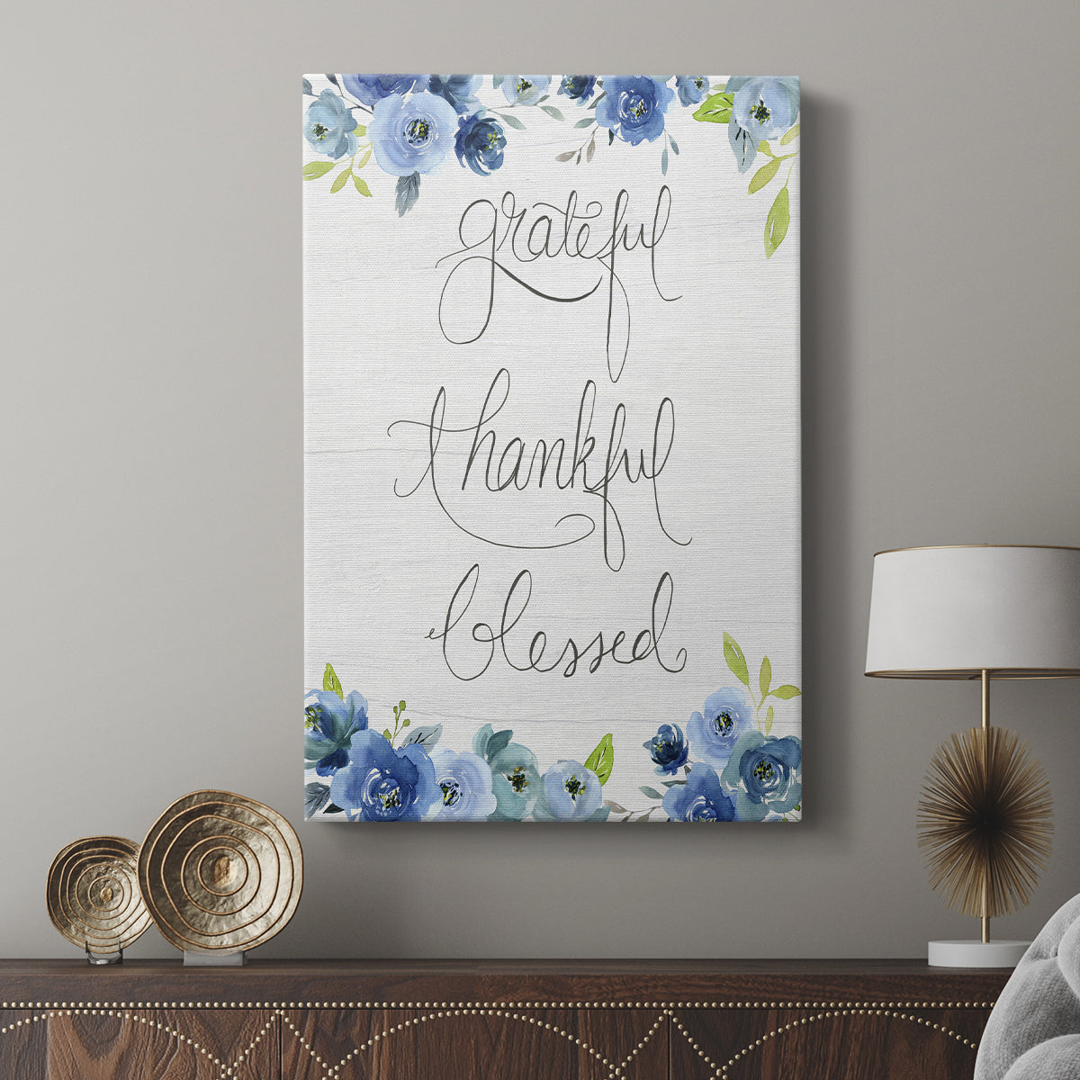 Grateful, Thankful, Blessed - Canvas Art Print