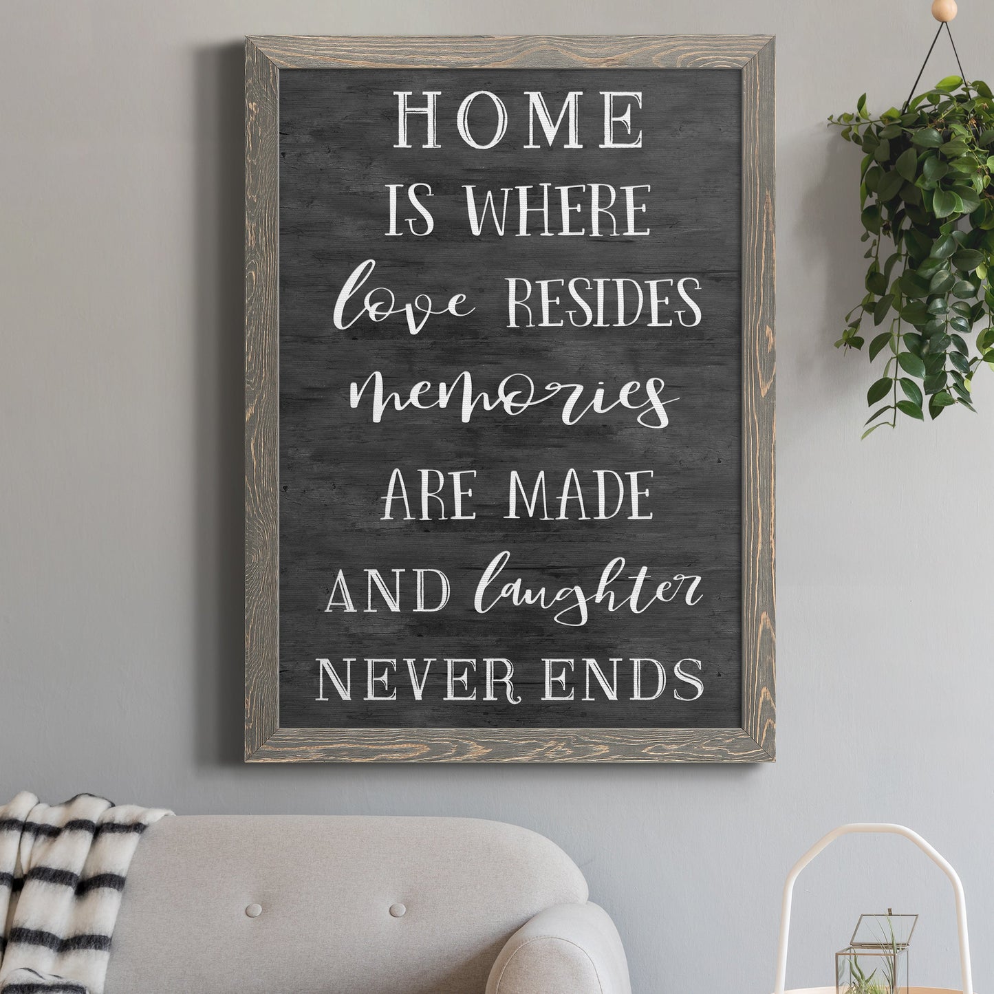 Love Resides - Premium Canvas Framed in Barnwood - Ready to Hang