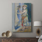 Canvas art print featuring a soft portrait of a child with light brushwork and warm tones displayed in a modern interior space.