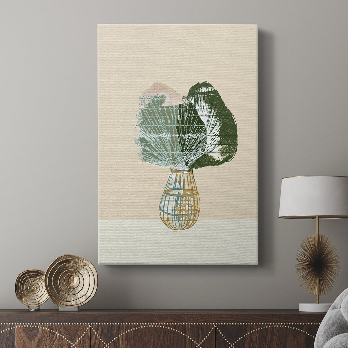 Woven Tropical Leaf II - Canvas Art Print