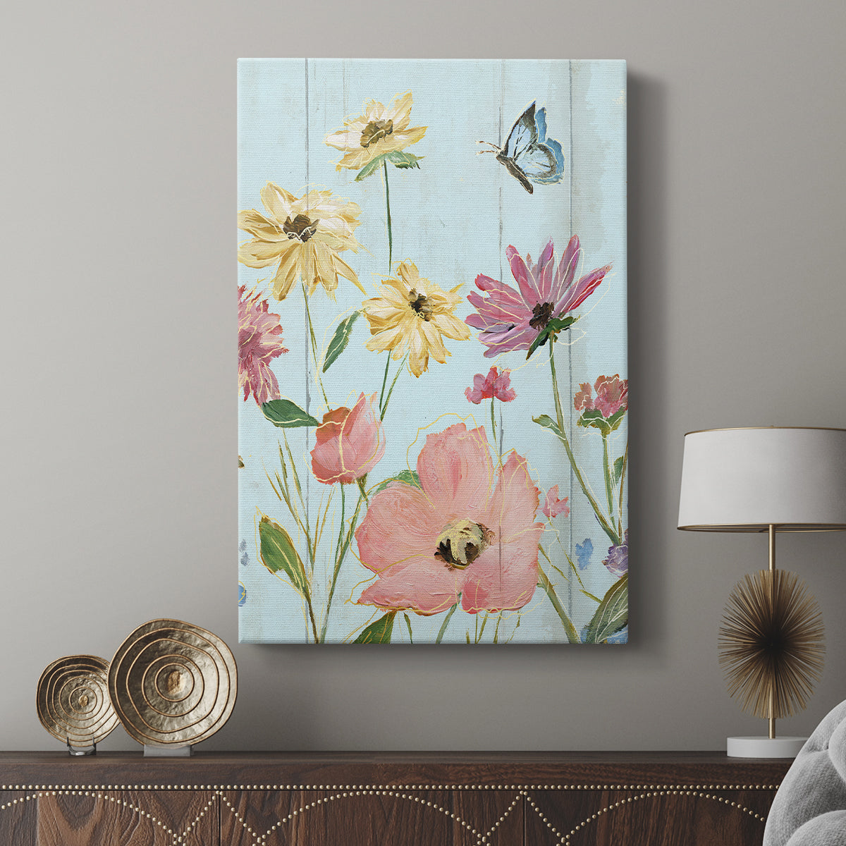 Wildflower Flutter II - Canvas Art Print