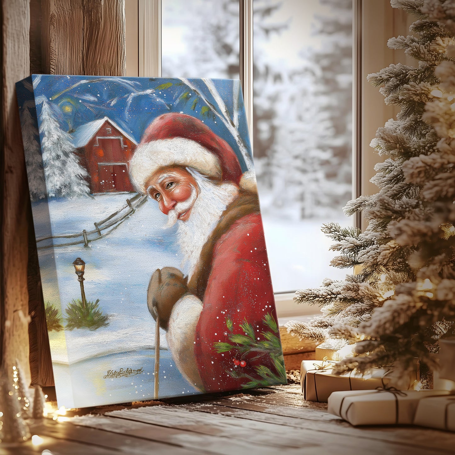 Pale Winter Fir Serenade - Canvas Art Print