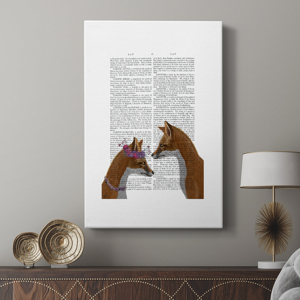 Fox Lovers - Canvas Art Print