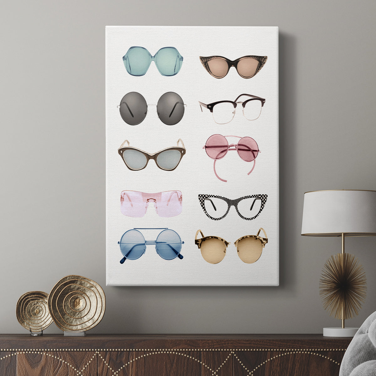 Vintage Glasses II - Canvas Art Print