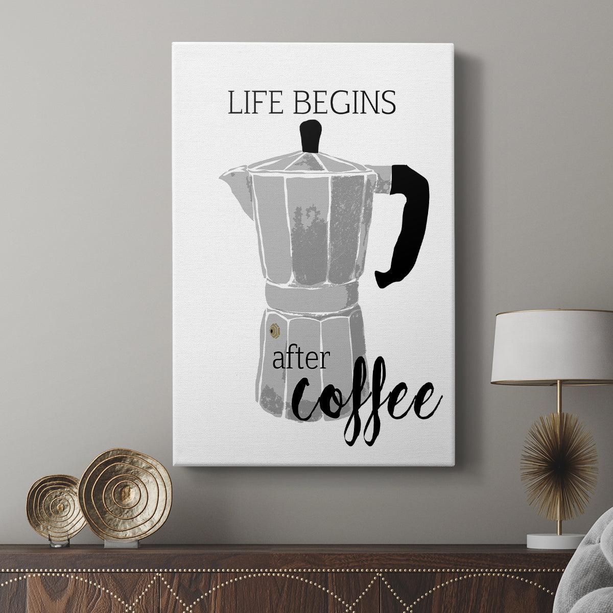 Begins After Coffee - Canvas Art Print