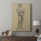 Canvas art print featuring a minimal sketch of a nude figure with clean lines displayed in a modern interior space.