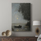 Canvas art print featuring a quiet nocturnal composition with gentle light displayed in a modern interior space.