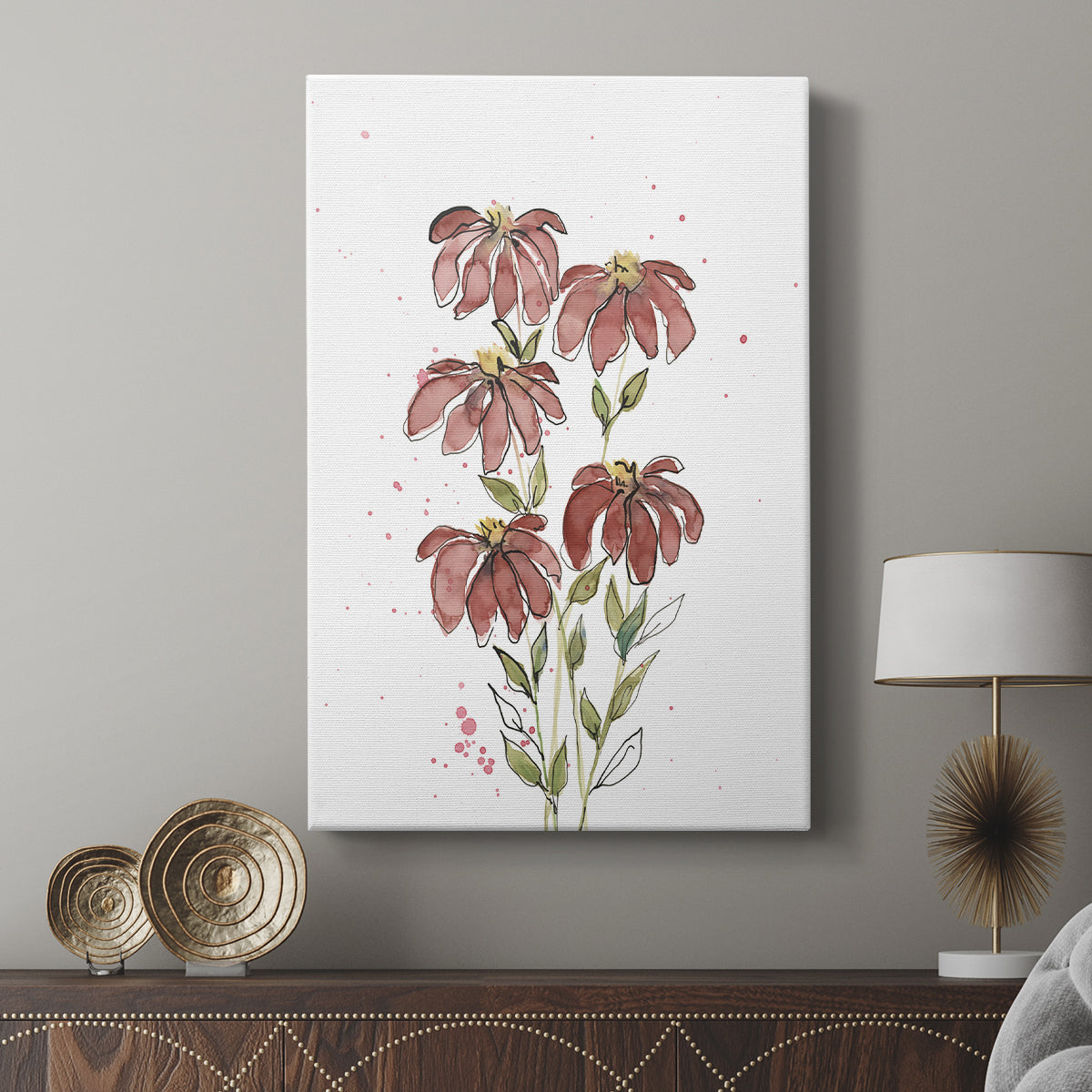 Watercolor Blooms II - Canvas Art Print