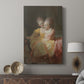 Canvas art print featuring a calm composition with two figures and pastel color displayed in a modern interior space.