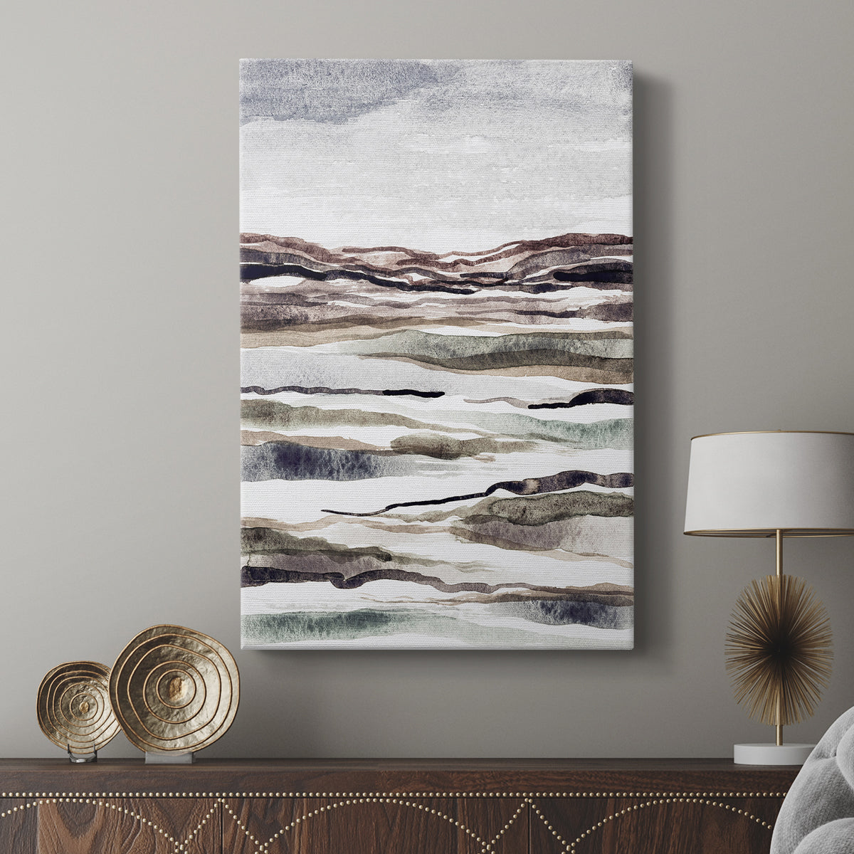 Muted Earth Layers II - Canvas Art Print