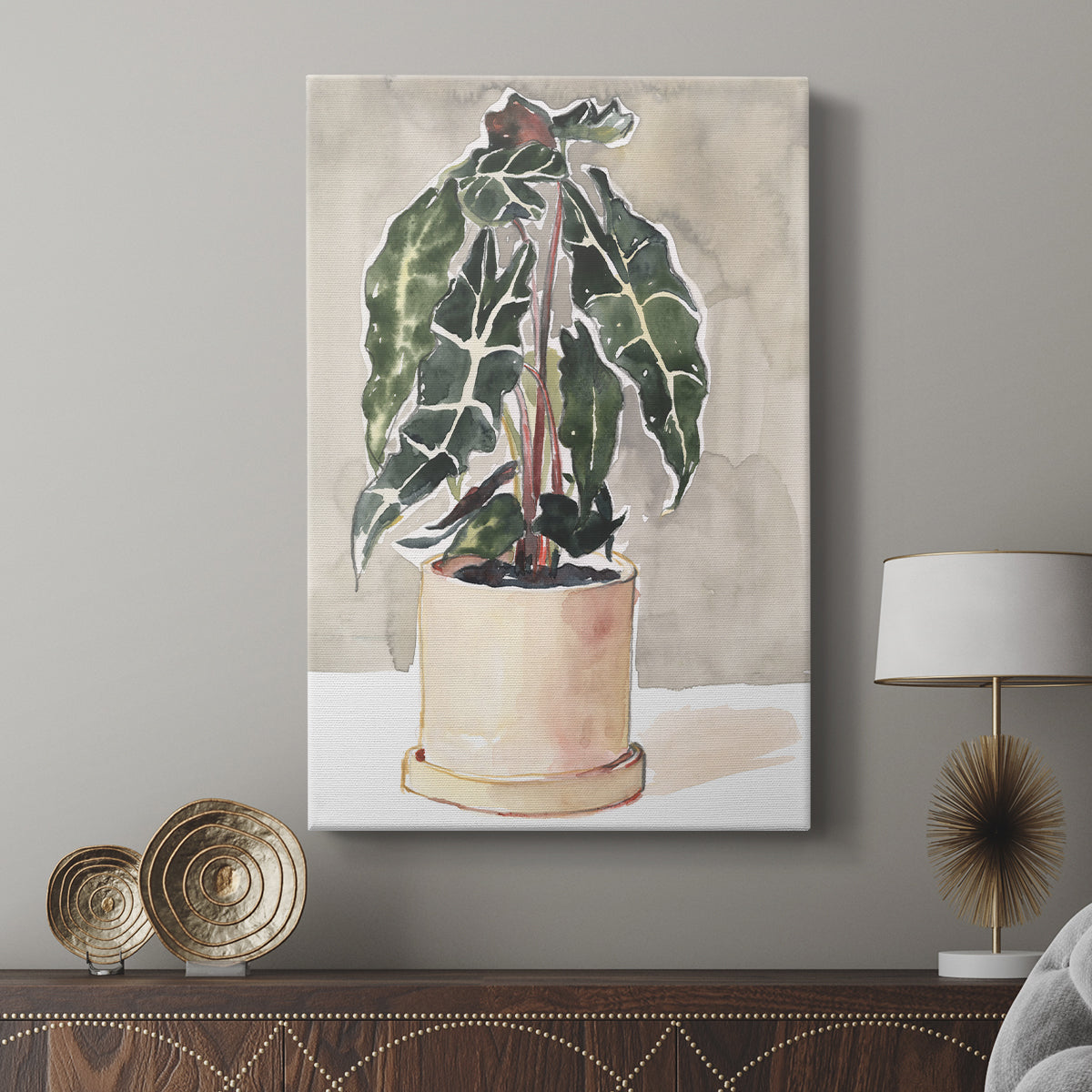 Potted Houseplant I - Canvas Art Print