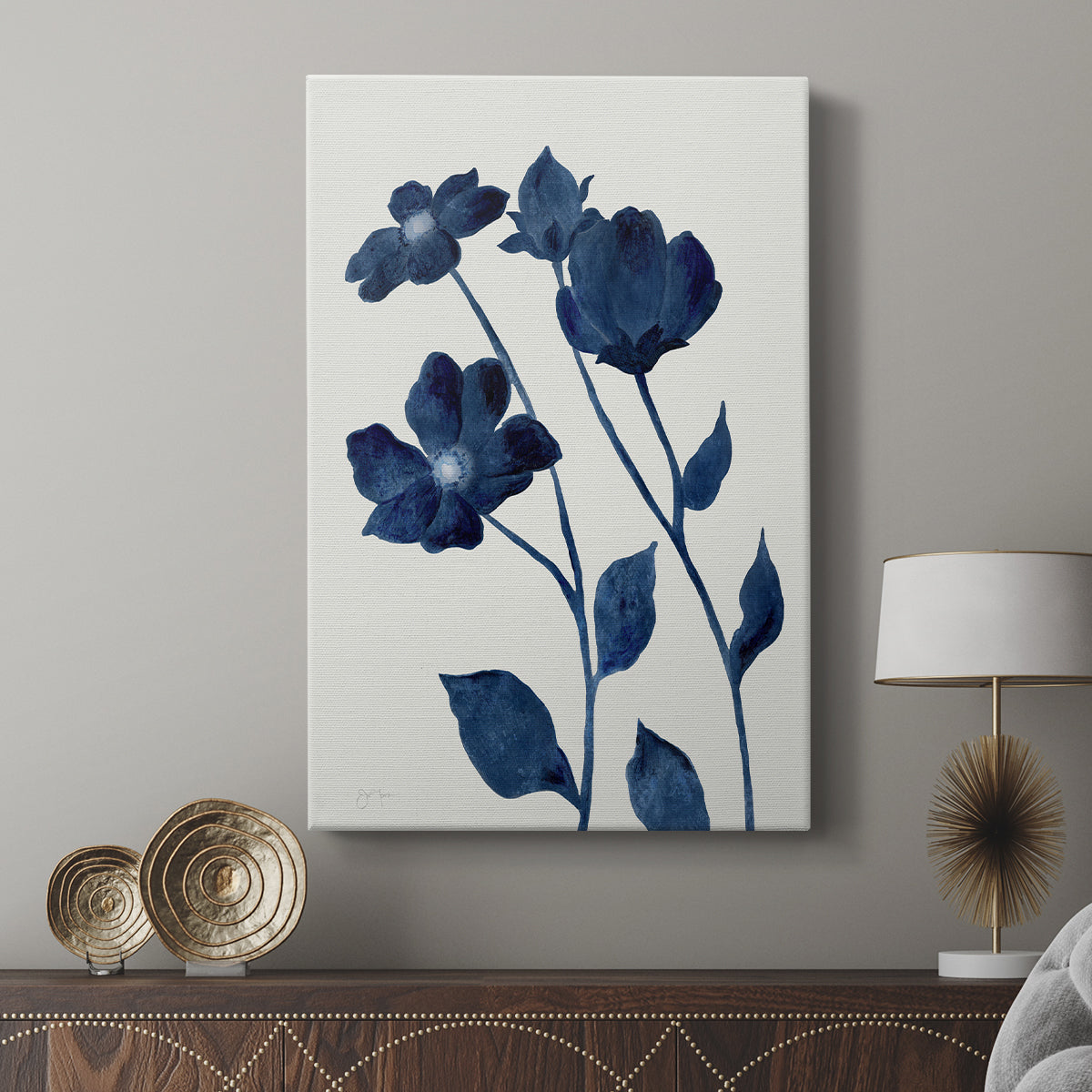 Indigo Bloom I - Canvas Art Print