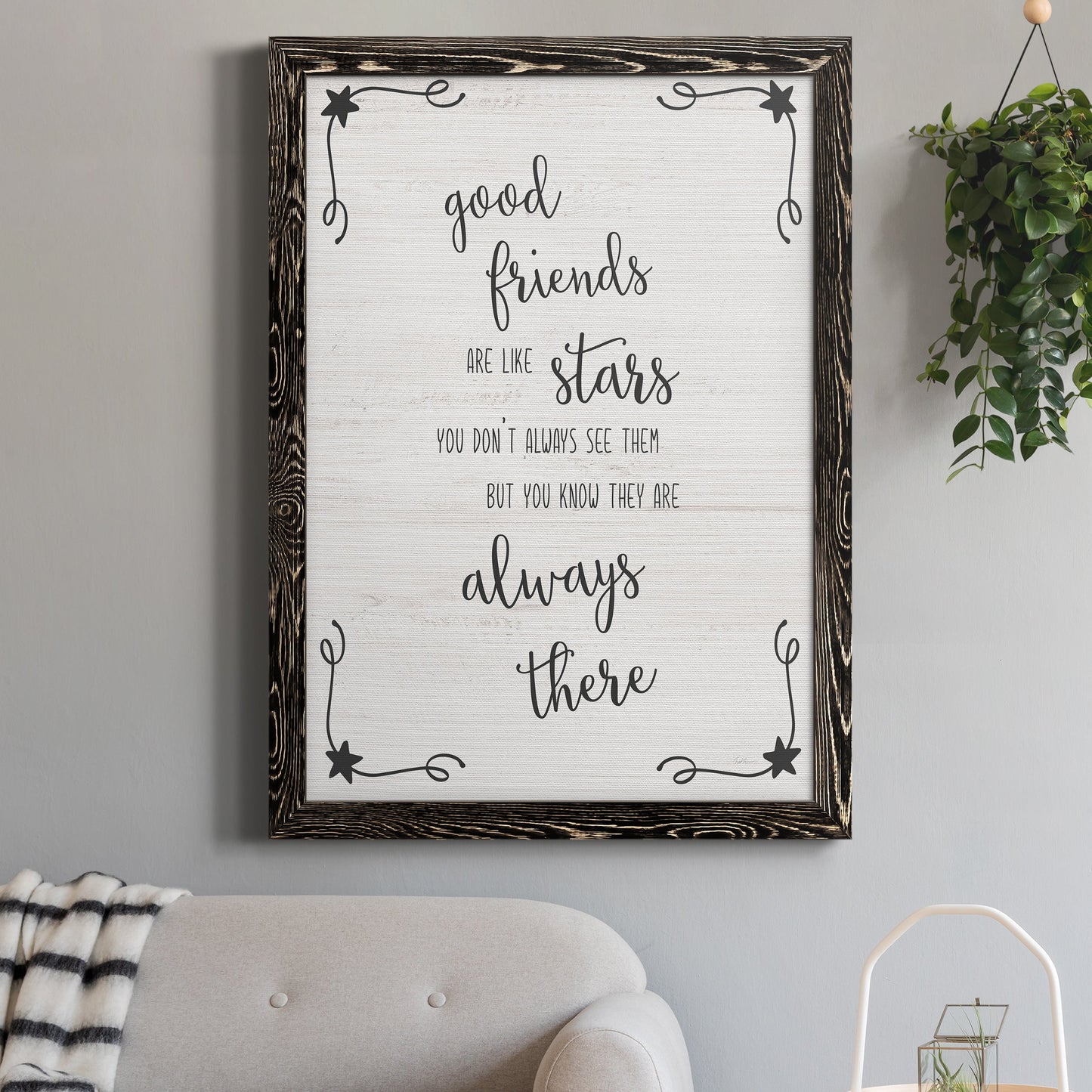Always There - Barnwood Framed Canvas Print