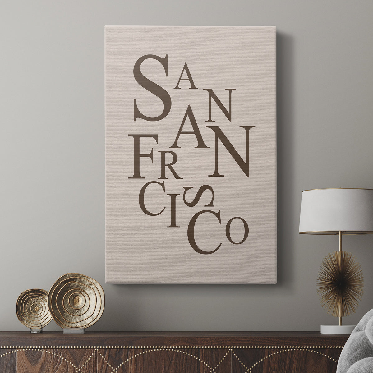 Neutral City Center Type II - Canvas Art Print