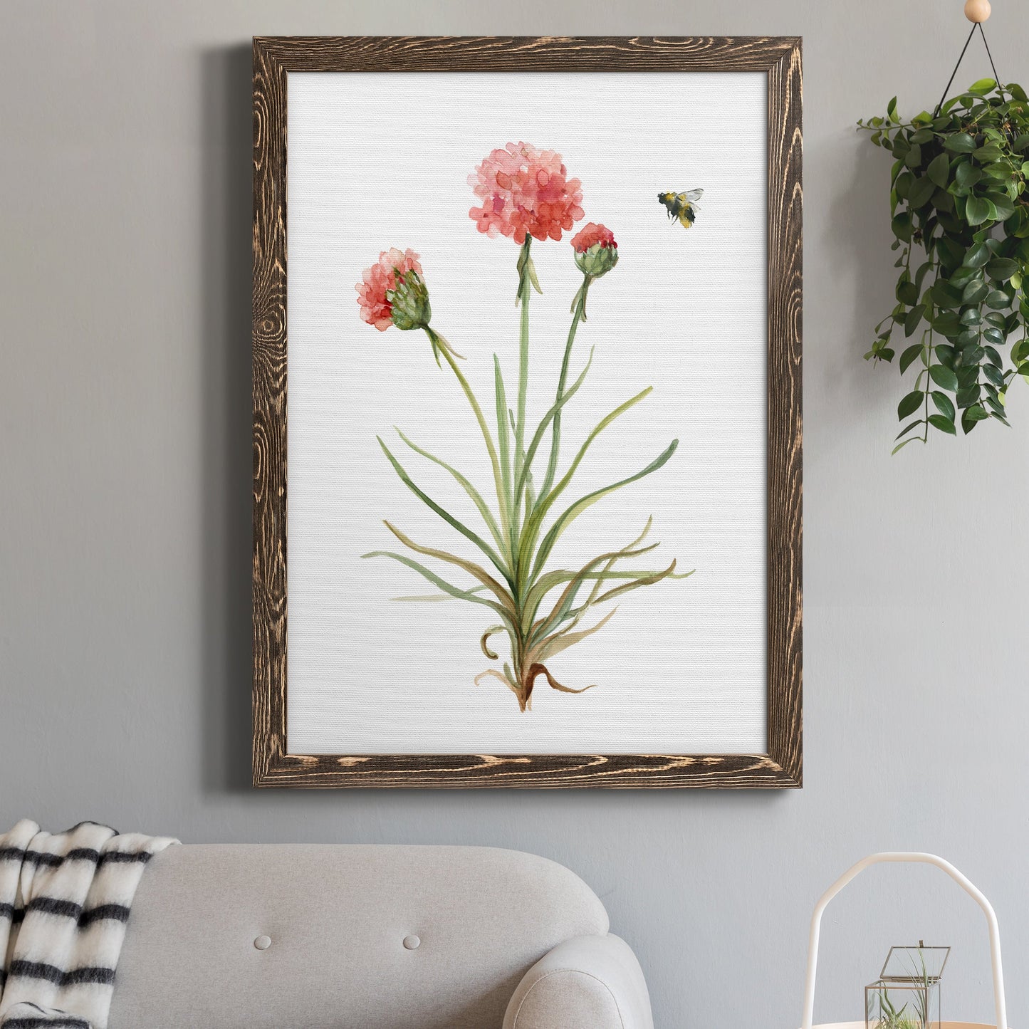 Wildflower Botanical III - Barnwood Framed Canvas Print