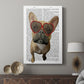 French Bulldog and Heart Glasses - Canvas Art Print