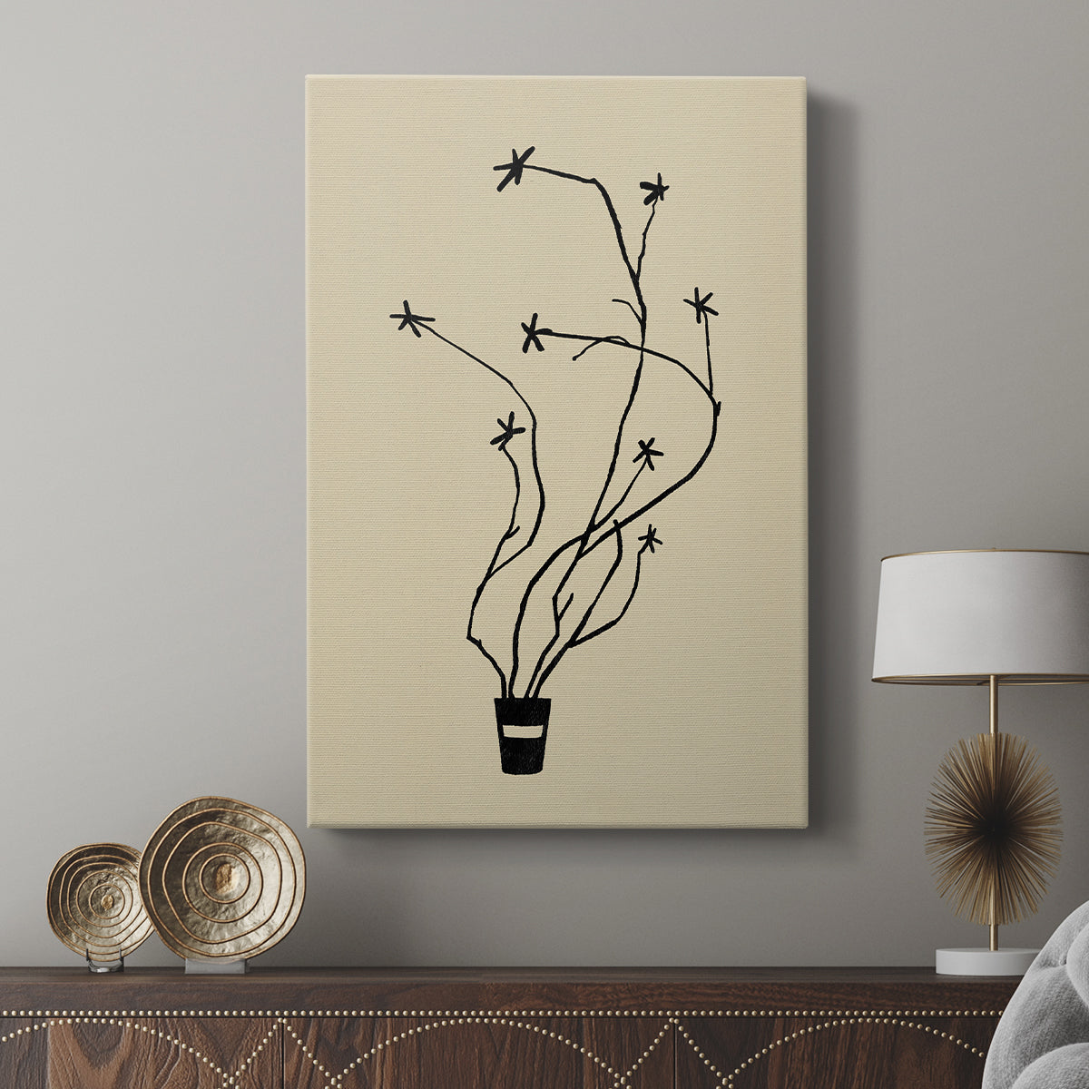 Spring Sprig Vase I - Canvas Art Print