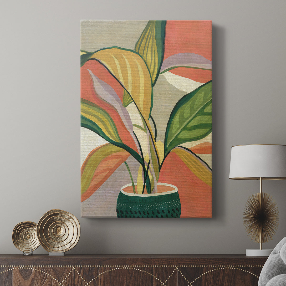 Potted Bird of Paradise - Canvas Art Print