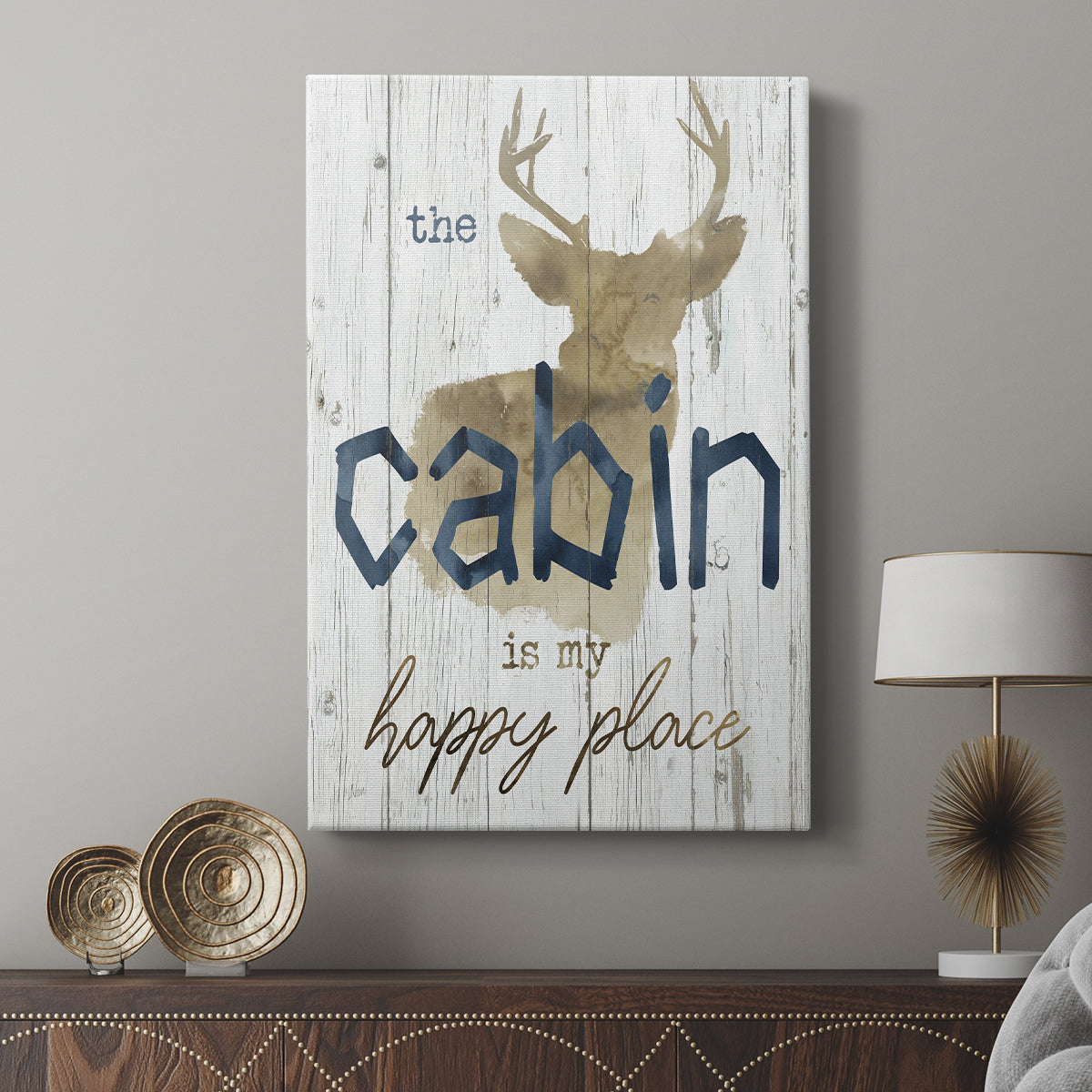 Happy Place Cabin - Canvas Art Print