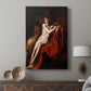 Canvas art print featuring a religious figure with minimal surroundings and dramatic light displayed in a modern interior space.