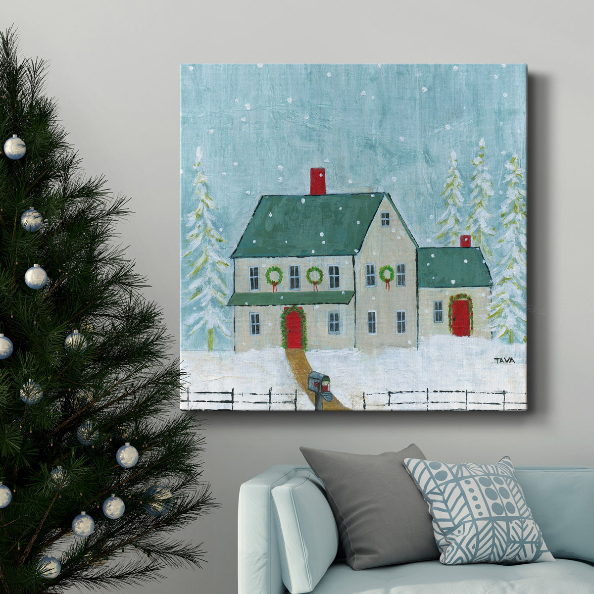 Home For Christmas-Premium Gallery Wrapped Canvas - Ready to Hang