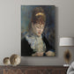 Canvas art print featuring a gentle domestic scene with delicate brushwork displayed in a modern interior space.