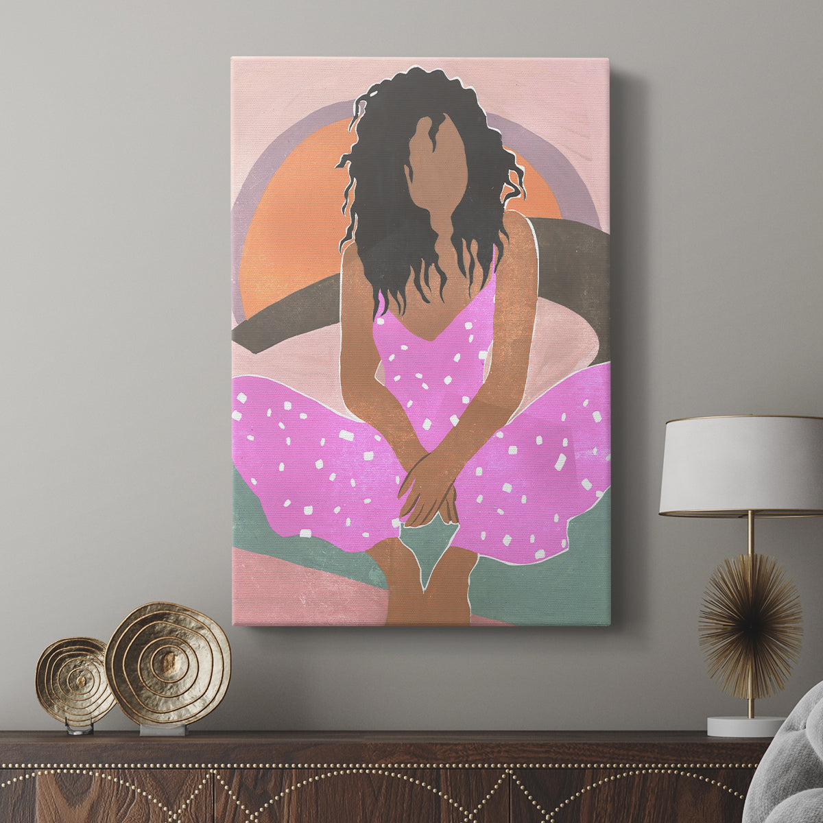 Curly Lady IV - Canvas Art Print