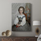 Canvas art print featuring a classic figure study with soft brushwork and calm mood displayed in a modern interior space.