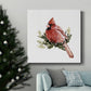 Cardinal with Snow II-Premium Gallery Wrapped Canvas - Ready to Hang