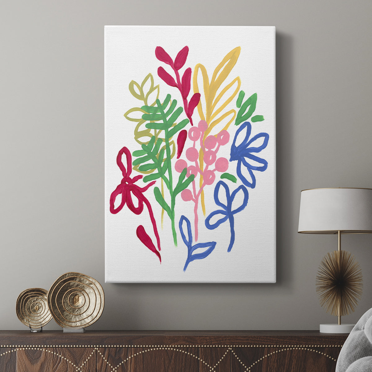 Bold Brushstroke Blooms II - Canvas Art Print