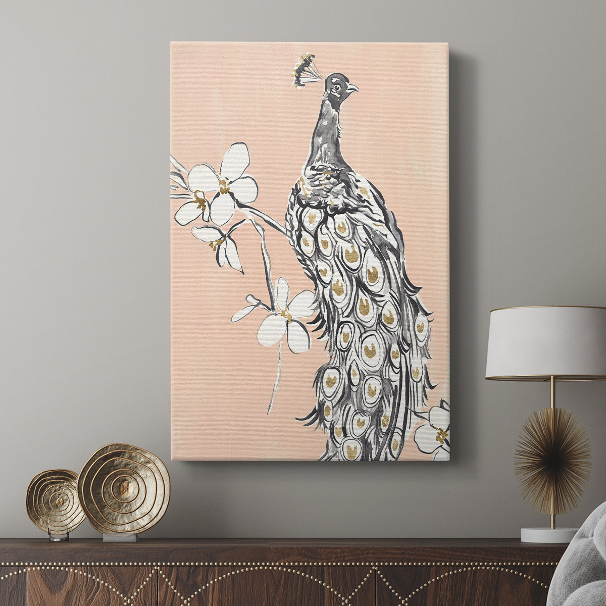 Peacock in Gold I -
