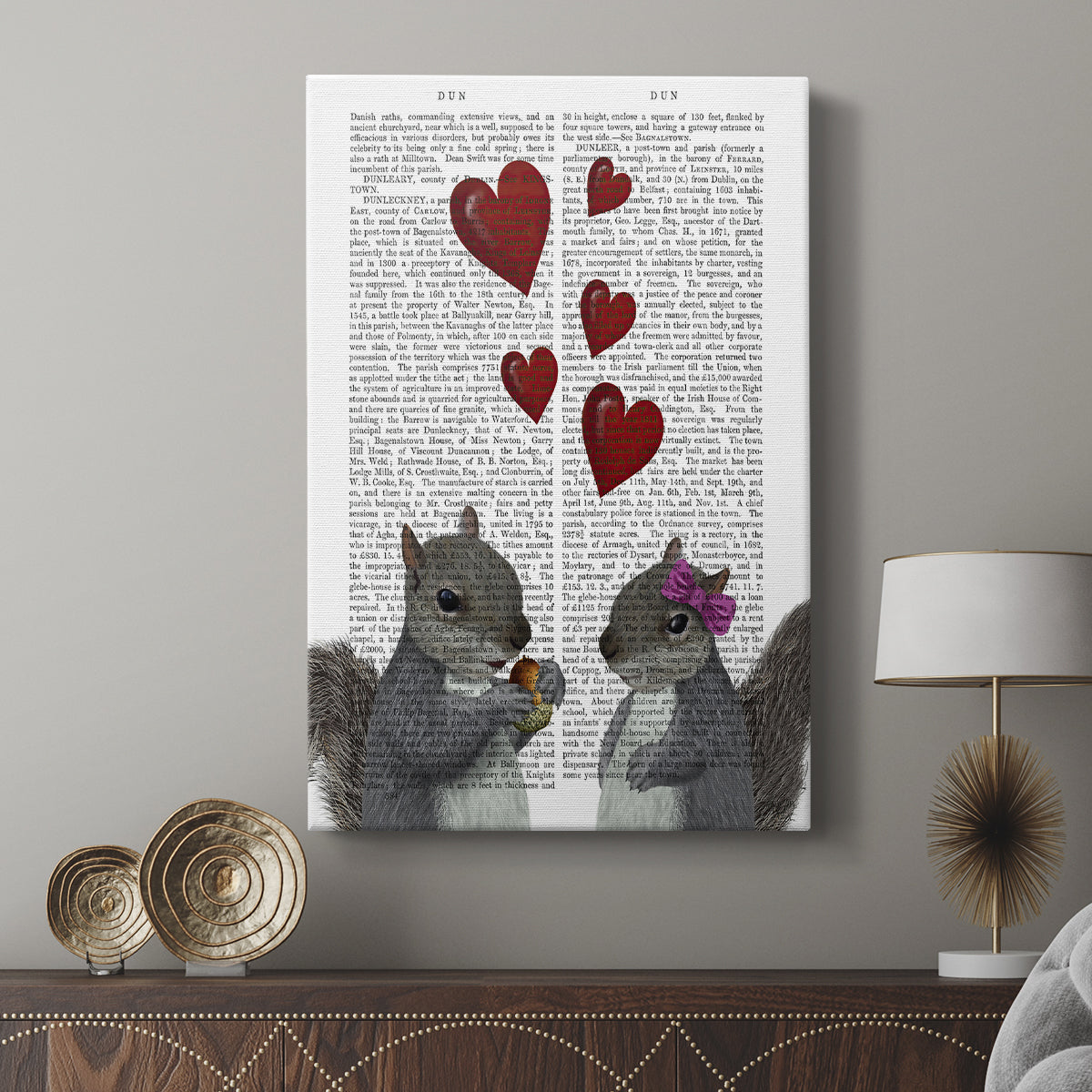 Squirrel Love - Canvas Art Print