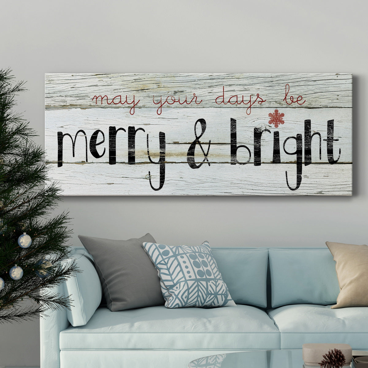 Merry & Bright Premium Gallery Wrapped Canvas - Ready to Hang