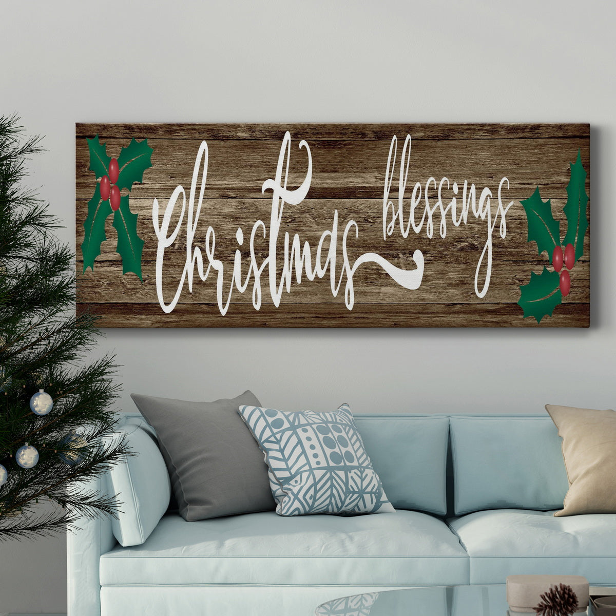 Christmas Blessings Premium Gallery Wrapped Canvas - Ready to Hang