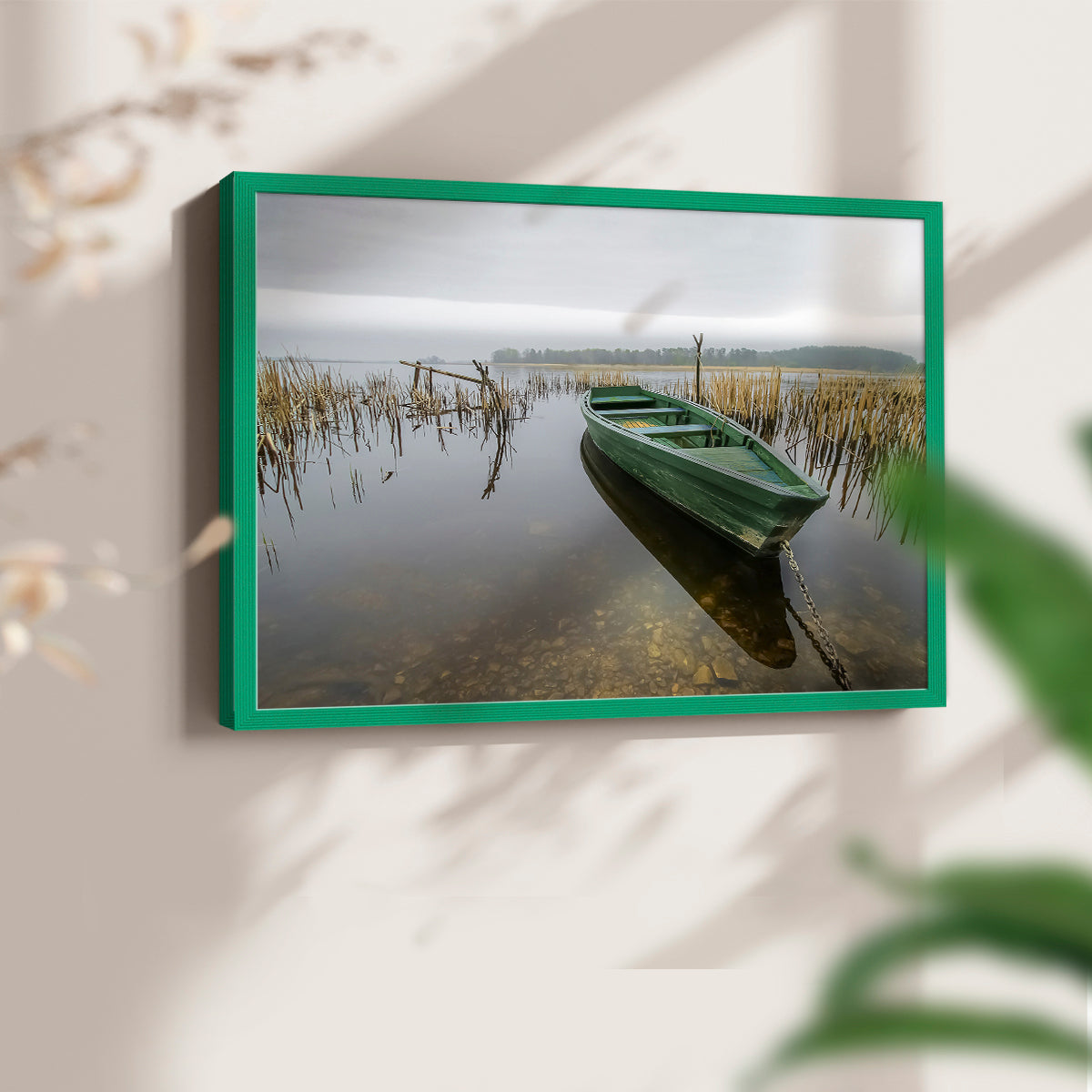 45429,boat,water,reeds,lake,nature,overcast,sky,tranquil,calm,greenery,afternoon,reflection,tethered,landscape,serenity,outdoor,fishing,solitude,stillness,peaceful,horizon,shoreline,environment,natural,scenery,rustic,cozy,wildlife,moored,setting,dock,pond,weather,rural,atmosphere,beauty,aquatic,preserve,Re-stickable,Nautical & Beach