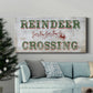 Reindeer Crossing Type Premium Gallery Wrapped Canvas - Ready to Hang